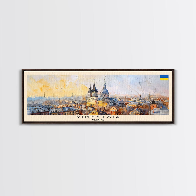 Vinnytsia Ukraine Travel Print Wall Art, Panoramic City Art, Travel Art, Wall Decor, Vacation Gift, Framed Canvas Print Or Metal Art