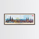 Wroclaw Poland Travel Print Wall Art, Panoramic City Art, Travel Art, Wall Decor, Vacation Gift, Framed Canvas Print Or Metal Art