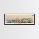 Simferopol Ukraine Panoramic Travel Poster, Framed Canvas Print or Metal Wall Art, Travel Art, Home Decor, Panoramic Painting, Midcentury Art