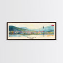 Zilina Slovakia Panoramic Travel Poster, Framed Canvas Print or Metal Wall Art, Travel Art, Home Decor, Panoramic Painting, Midcentury Art