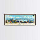 Bonn Germany Travel Print Wall Art, Panoramic City Art, Travel Art, Wall Decor, Vacation Gift, Framed Canvas Print Or Metal Art