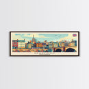Bradford United Kingdom Travel Print Wall Art, Panoramic City Art, Travel Art, Wall Decor, Vacation Gift, Framed Canvas Print Or Metal Art