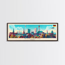 Dortmund Germany Wall Art, Panoramic Travel Poster, Panoramic Framed Canvas Print, City Wall Art, Wall Hanging Home Decor, Travel Art