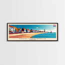 Haarlemmermeer Netherlands Panoramic Travel Poster, Framed Canvas Print or Metal Wall Art, Travel Art, Home Decor, Panoramic Painting, Midcentury Art