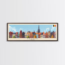 Leuven Belgium Travel Print Wall Art, Panoramic City Art, Travel Art, Wall Decor, Vacation Gift, Framed Canvas Print Or Metal Art