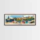 Luxembourg Luxembourg Panoramic Travel Poster, Framed Canvas Print or Metal Wall Art, Travel Art, Home Decor, Panoramic Painting, Midcentury Art