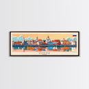 Omsk Russia Wall Art, Panoramic Travel Poster, Panoramic Framed Canvas Print, City Wall Art, Wall Hanging Home Decor, Travel Art