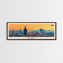 Prague Czech Republic Travel Art, City Art, Framed Canvas Print or Metal Wall Art, Europe Travel Poster, Panoramic Wall Art, Extra Wide Wall Art