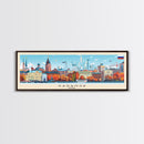 Saransk Russia Panoramic Travel Poster, Framed Canvas Print or Metal Wall Art, Travel Art, Home Decor, Panoramic Painting, Midcentury Art