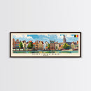 Saint Niklaas Belgium Wall Art, Panoramic Travel Poster, Panoramic Framed Canvas Print, City Wall Art, Wall Hanging Home Decor, Travel Art