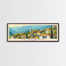 Velika Gorica Croatia Panoramic Travel Poster, Framed Canvas Print or Metal Wall Art, Travel Art, Home Decor, Panoramic Painting, Midcentury Art