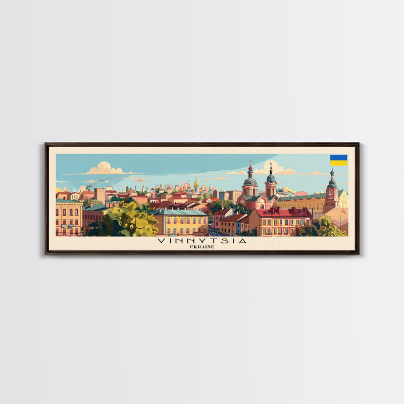 Vinnytsia Ukraine Travel Print Wall Art, Panoramic City Art, Travel Art, Wall Decor, Vacation Gift, Framed Canvas Print Or Metal Art