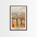 Jyvaskyla Finland Scenic Waterfront, Framed Canvas Print, Travel Poster, Nordic Wall Art, Living Room Decor, Peaceful Landscape, Home Tranquility