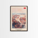 Kaunas Lithuania Scenic View, Framed Canvas Print, Travel Poster, Wall Art, Living Room Decor, Cityscape Art, Modern Home Decoration, Lithuanian City