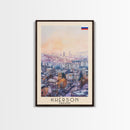Kherson Ukraine Port View, Framed Canvas Print, Travel Poster, Wall Art, Home Decor, Living Room Decoration, Ukrainian Cityscape Art