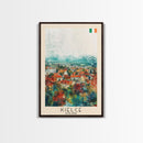 Kielce Poland Historic Cityscape, Framed Canvas Print, Travel Poster, Wall Art, Home Decor, Living Room Decoration, Polish Urban Art