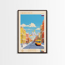 Cherepovets Russia Travel Poster Framed Canvas Print, Midcentury Modern Art, Pop Art Wall Decor, Home Decor, Vacation Gift, Living Room Art