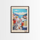 Murmansk Russia Travel Poster Framed Canvas Print, Midcentury Modern Art, Pop Art Wall Decor, Scenic Wall Art, Living Room Decoration, Office Art