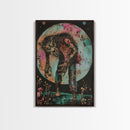 Halloween Werewolf Transformation, Framed Canvas Print, Wall Art, Home Decor, Spooky Artwork, Monster Decor, Halloween Decor, Fantasy Art