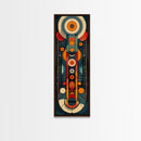 Retro Art Deco Geometric Patterns Wall Art Framed Canvas Print, Scifi / Science Fiction Decor