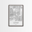 Chandler Street Map, Arizona Map, City Map Art, Modern Art, Wall Art, Canvas Print, Canvas Wall Art, Home Office Art, Housewarming Gift