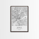 Detroit Street Map, Michigan Map, City Map Art, Minimalist Art, Wall Art, Canvas Print, Wall Art Bedroom, Travel Prints, Gift For Couple