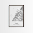 Dubai Street Map, UAE Map, City Map Art, Minimalist Art, Wall Art, Canvas Print, Aviation Gift, Travel Art, Office Décor, Unique Wall Art
