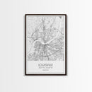 Louisville Street Map, Kentucky Map, City Map Art, Modern Art, Wall Art, Canvas Print, Travel Wall Art, Wall Décor Bedroom, Gifts For Dad