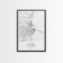 Mobile Street Map, Alabama Map, City Map Art, Modern Art, Wall Art, Canvas Print, Farmhouse Bedroom Art, Mother In Law Gift, Travel Art
