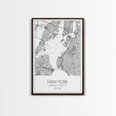 New York Street Map, New York Map, City Map Art, Modern Art, Wall Art, Canvas Print, Home Office Art, Unique Travel Gifts, Travel Wall Print
