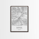 Riverside Street Map, California Map, City Map Art, Minimalist Art, Wall Art, Canvas Print, Office Wall Décor, Gifts For Dad, Travel Print