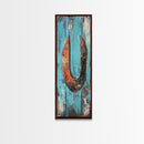 Rustic Horseshoe Art Framed Canvas Print Wabi Sabi Wall Art Farmhouse Decor Western Art Rustic Wall Art Above Sofa Art