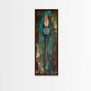 Tribal Arrow Art Canvas Print Southwest Wall Art Boho Decor Tall Narrow Art Rustic Wall Art Above Bed Wall Art