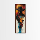 Abstract Cowboy Painting Framed Canvas Print chicano art rustic wall art dark romance painting western decor moody art above couch art