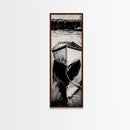 Monochrome Boat Reflection Framed Canvas Print nautical painting moody art coastal wall art nautical wall art gift idea for him