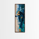 Horse by the Ocean Horse Wall Art Framed Canvas Print Coastal Landscape Art Nautical Decor Rustic Wall Art Moody Art