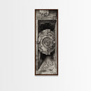 Abandoned Vault Door, Rustic Canvas Print, wabi sabi art, rustic decor, moody art, industrial wall art, antique architecture, above bed wall art