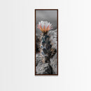 Cactus Bloom Desert Art Framed Canvas Print | Southwest Wall Art | Wildflower Painting | Botanical Prints | Boho Art | Nature Decor | Gift Idea