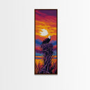 Vibrant Sunset Eagle, Canvas Print, bird art, landscape painting, moody art, rustic décor, southwest wall art, pine tree art, gift idea him