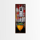 Rustic Barn Boat Reflection Painting Framed Canvas Print | Nautical Wall Art | Rustic Decor | Coastal Painting | Maine Oil Painting