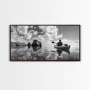 Kayak, Coastal Landscape Art, Nautical Painting, Extra Wide Art, Adventure Art, Seascape Painting, Panoramic Art, Canvas Print