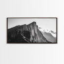 Dramatic Mountain Ridge, smoky mountain art, landscape painting, moody art, wabi sabi art, vertical wall art, minimalist art, canvas print