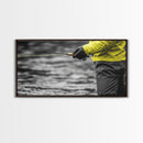 Fly Fishing Adventure Framed Canvas Print Rustic Wall Art Trout Art Fisherman Painting Gift Idea Living Room Art Extra Wide Art