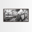 Desert Landscape, Joshua tree art, rustic decor, botanical prints, scenic view, panoramic art, southwest wall art, Canvas Print