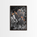 Desert cactus, southwest wall art, Joshua tree art, framed canvas print, botanical prints, rustic boho decor, floral desert painting