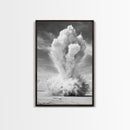 Explosion art, science art, moody art, dark romance painting, wabi sabi art, unique wall art, rustic decor, canvas print, above sofa art
