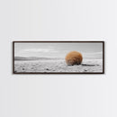 Tumbleweed, Desert Landscape, Southwest Wall Art, Minimalist Art, Extra Wide Art, Panoramic Art, Framed Canvas Print, Wabi Sabi Art