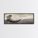 Driftwood Sculpture, Wabi Sabi Art, Canvas Print, Coastal Decor, Rustic Wall Art, Nature Photography, Extra Wide Art, Living Room Art