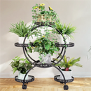GobekUsa 4-Wheel Plant Stand with 6 Pots
