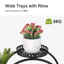 GobekUsa 4-Wheel Plant Stand with 6 Pots